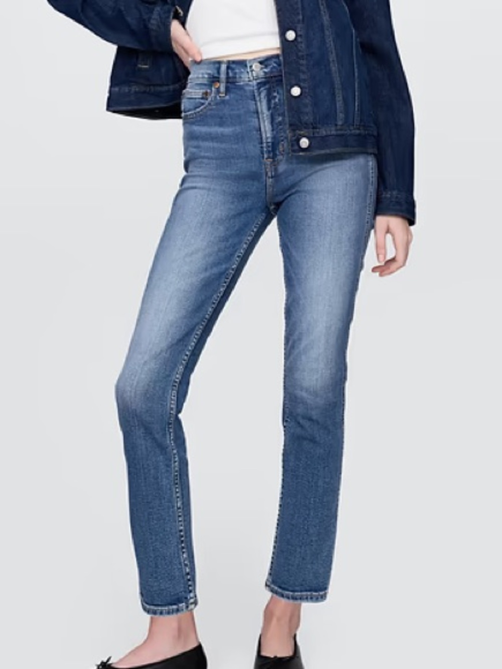 GAP high rise vintage slim jeans sz 30 color medium indigo